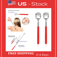 2PCS Back Scratchers, Bear Claw Shaped Extendable Metal Retractable Telescopic H