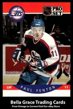 1990-91 Pro Set Paul Fenton #329 Winnipeg Jets NHL Hockey 