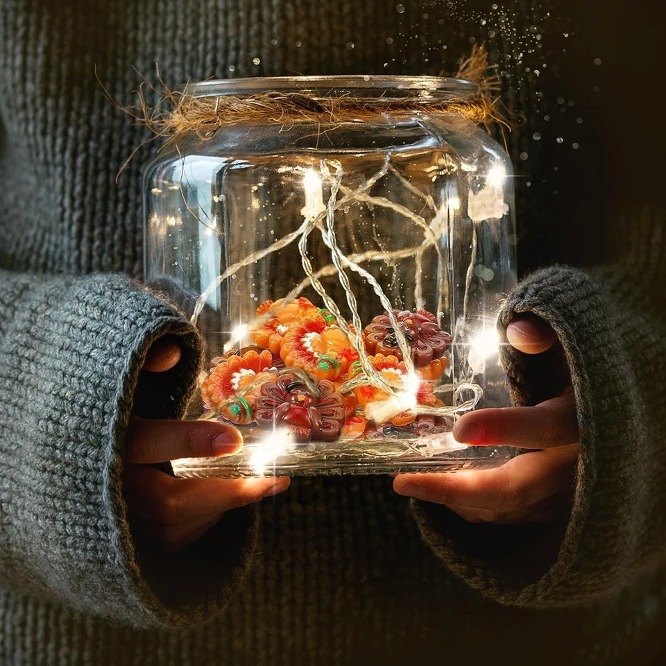 Cinnvoice 60 piezas dijes de pavo kit artesanal de acción de gracias resina pavo... Foto 3 de 4