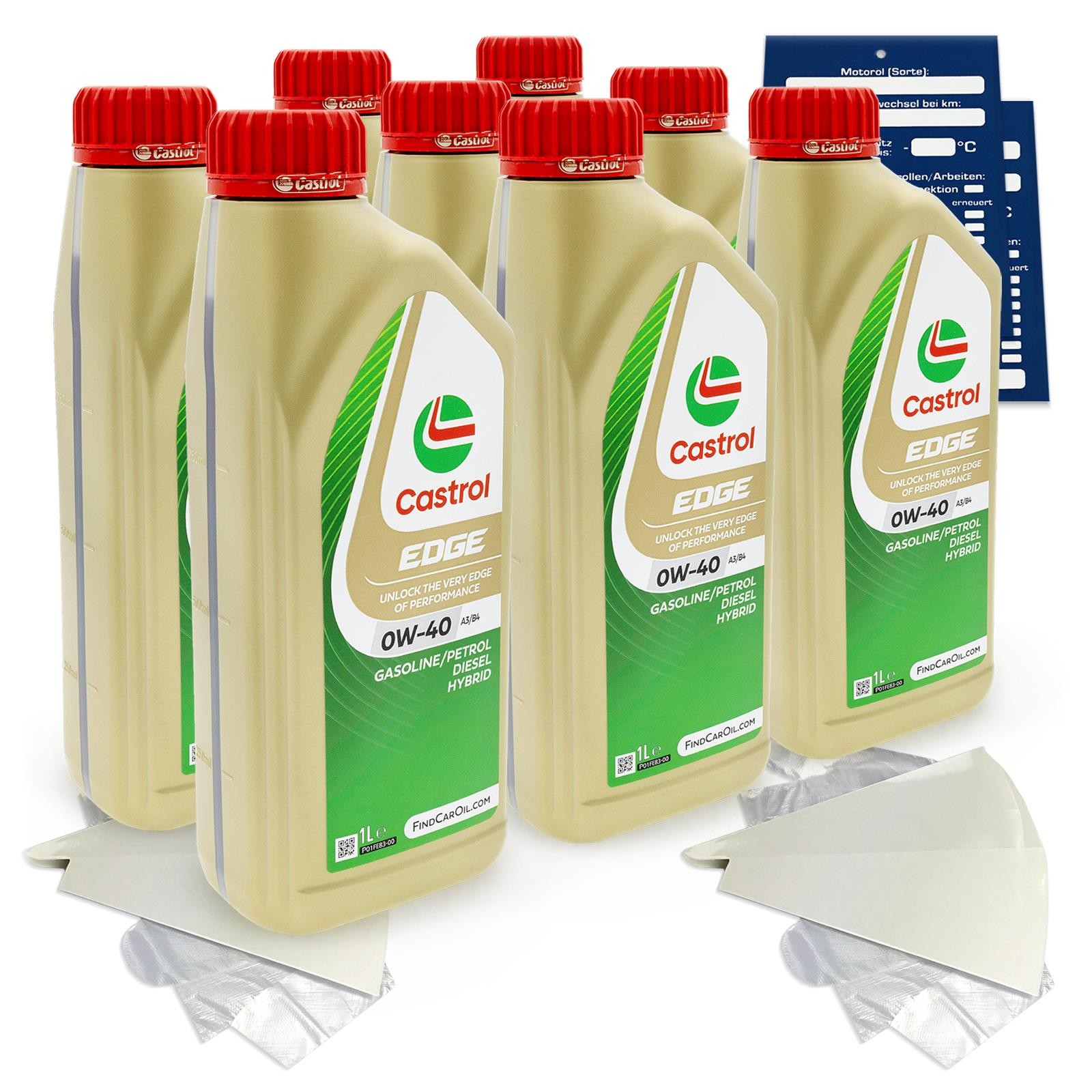 8 Litre castrol edge A3/B4 0W40 0W-40 LL-01 229.3 229.5 A40 15AF5F Engine Set