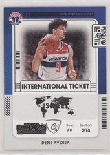 2021-22 Panini Contenders International Ticket Deni Avdija #19 6ks