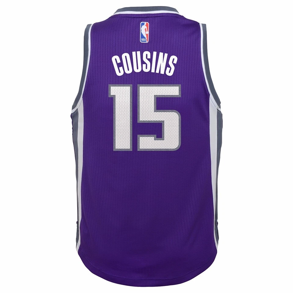 DeMarcus Cousins Sacramento Kings NBA Adidas Purple Youth Road Swingman Jersey - Image 2 of 4
