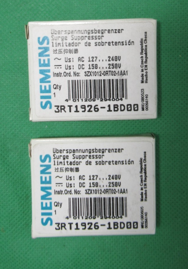 ✅ SIEMENS Surge Suppressor -  3RT1926-1BD00 Twin Pack