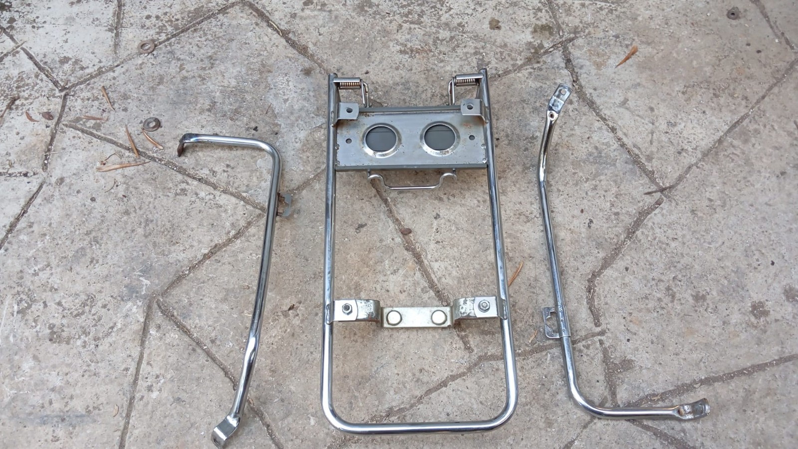 PORTAPACCHI POSTERIORE PIAGGIO SI ORIGINALE Completo Di Staffe Laterali