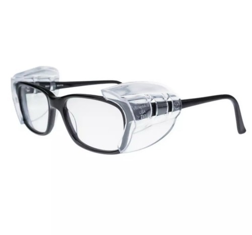 2PK Side Shields for RX / Safety Glasses - Clear Vinyl SideShields for ...