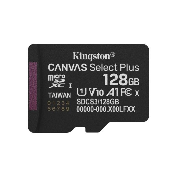 SDCS3/128GBSP Kingston Technology 128GB micSDXC Canvas Select Plus Gen3 150R A1