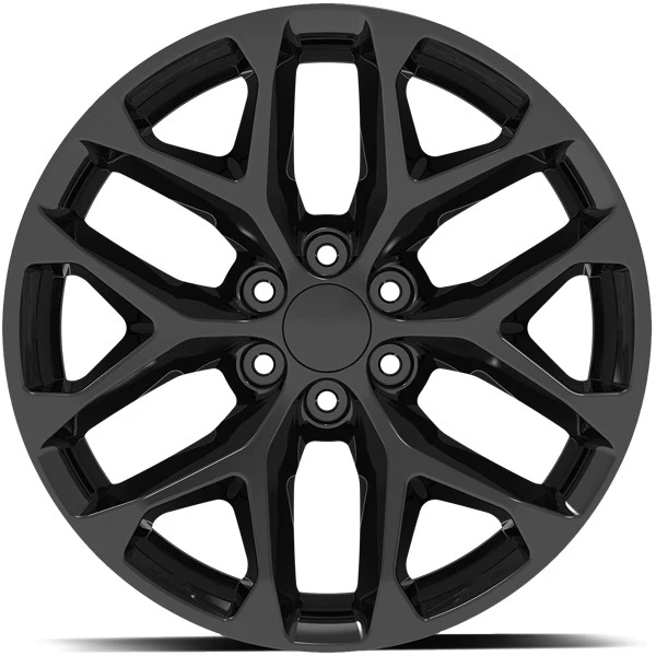 (Set of 4) OE Performance 176B 22x9 6x5.5" +24mm Gloss Black Wheels Rims — 第 3/4 张图片