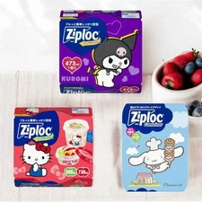 Sanrio Ziploc Container Set Cinnamoroll Hello Kitty Kuromi 3pcs Japan Limited