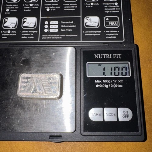 VINTAGE 1 OZ  .999 FINE SILVER BAR A- MARK,  1981 ONE OUNCE BULLION