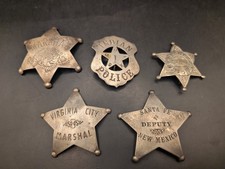  VINTAGE ANTIQUE ESTATE LOT BADGES SHERIFF DEPUTY INDIAN POLICE OLD ED JONES
