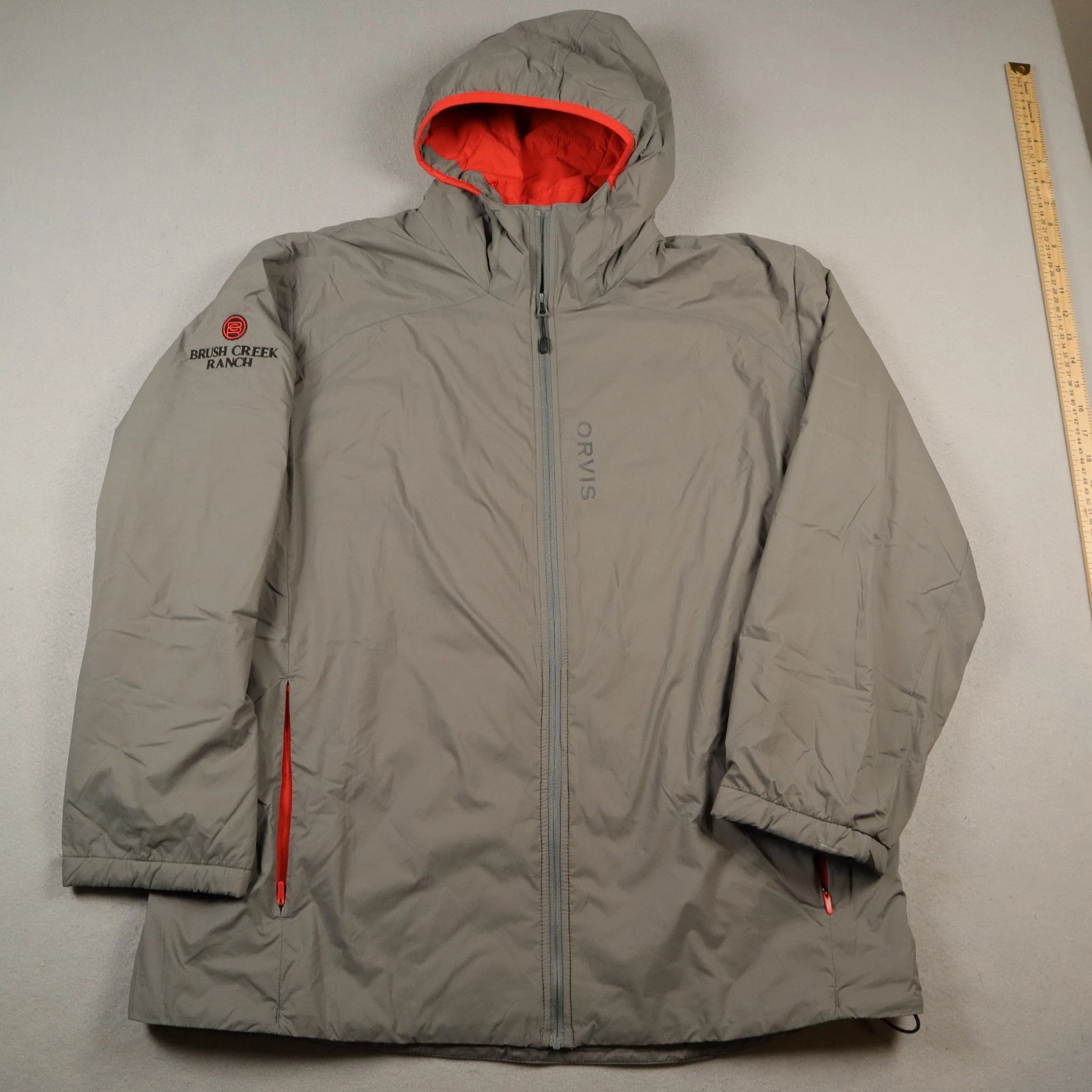 Orvis PRO Insulated Hoodie Mens XL Full Zip Jacket Fishing Hunting Grey/Orange
Opens in a new window
