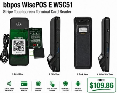 bbpos WisePOS E WSC51 Stripe Touchscreen Terminal Card Reader - New