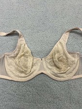 Wacoal Bra 38D Minimizer Bra 855225 Stark Beauty Lace Full Coverage Underwire