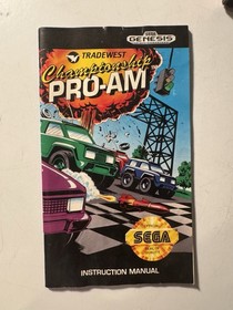 CHAMPIONSHIP PRO-AM SEGA GENESIS 1992 W/ MANUAL CIB COMPLETE CLAMSHELL CASE