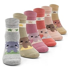 Boys Winter Socks Kids Warm Crew Socks Thermal Terry 10-13 Years Bears G9107
