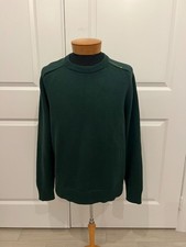 J. Crew Sweater Fisherman 100 Cotton Forest Green sz L