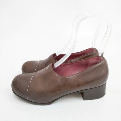 HENRY CUIR Leather dog embroidery size 36 Shoes/Shoes Brown 6
