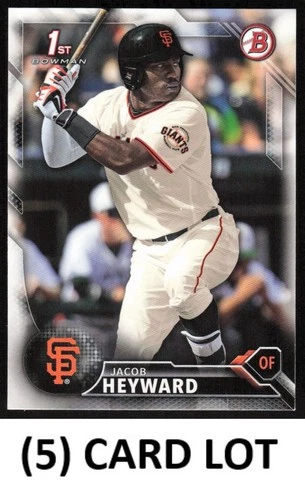 (5) CARD LOT - 2016 Bowman Draft  #BD-51 Jacob Heyward