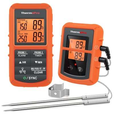 500FT Wireless Meat Thermometer for Grilling Smoker BBQ Grill Oven Thermometer