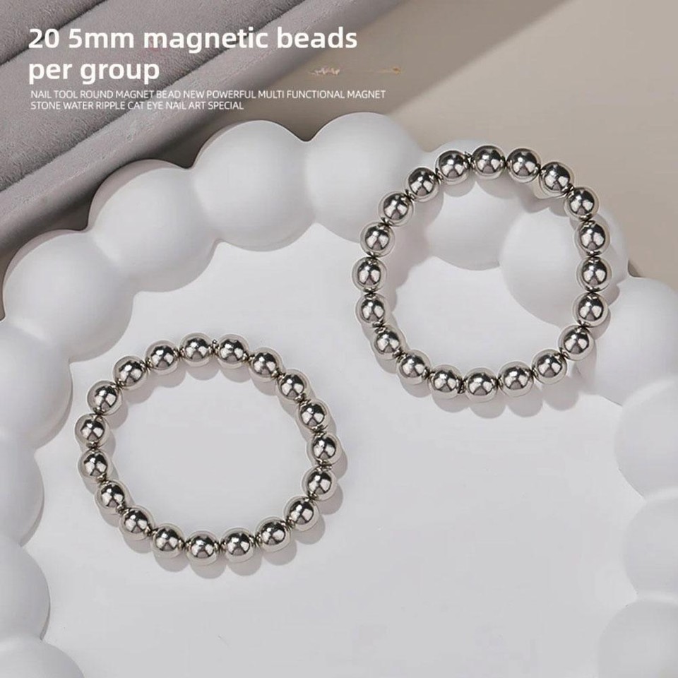 20Pcs Beads Multifunction Nails Sparkling Flower Carving Nail