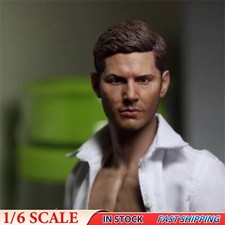 1/6 Dean Winchester Jensen Man Head Sculpt Fit 12" Hot Toys Male Body Figure Mod