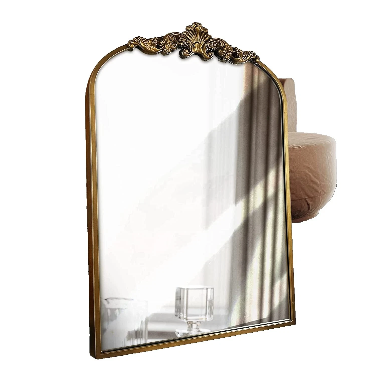 Espejos retrovisores con marco de hierro para decoración del hogar Art Deco