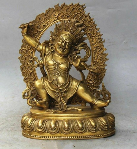 9.8 inch Rare Tibet Tibetan bronze Buddhist Vajrapani Dorje buddha statue | eBay