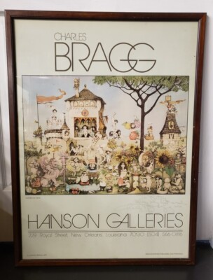 1980 Charles Bragg Framed ''Garden of Eros'' Hanson Galleries Signed Poster, NOLA