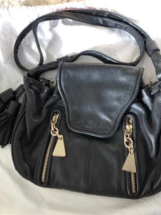SEE BY CHLOE Shoulder Bag Crossbody Logo Leather Black SEE BY CHLOE Shoulder Bag Crossbody Logo Leather Black