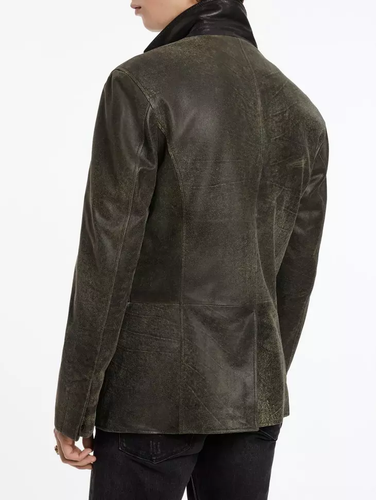 $1998 NWT Brand New John Varvatos Collection Tom Leather Blazer Jacket EU58 US48 - Picture 3 of 12