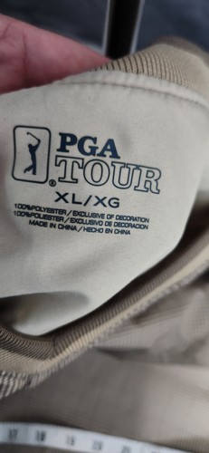 PGA Tour Windbreaker Men XL Tan Plaid Lined Long Sleeve Pullover Golf Golfer - Picture 8 of 11