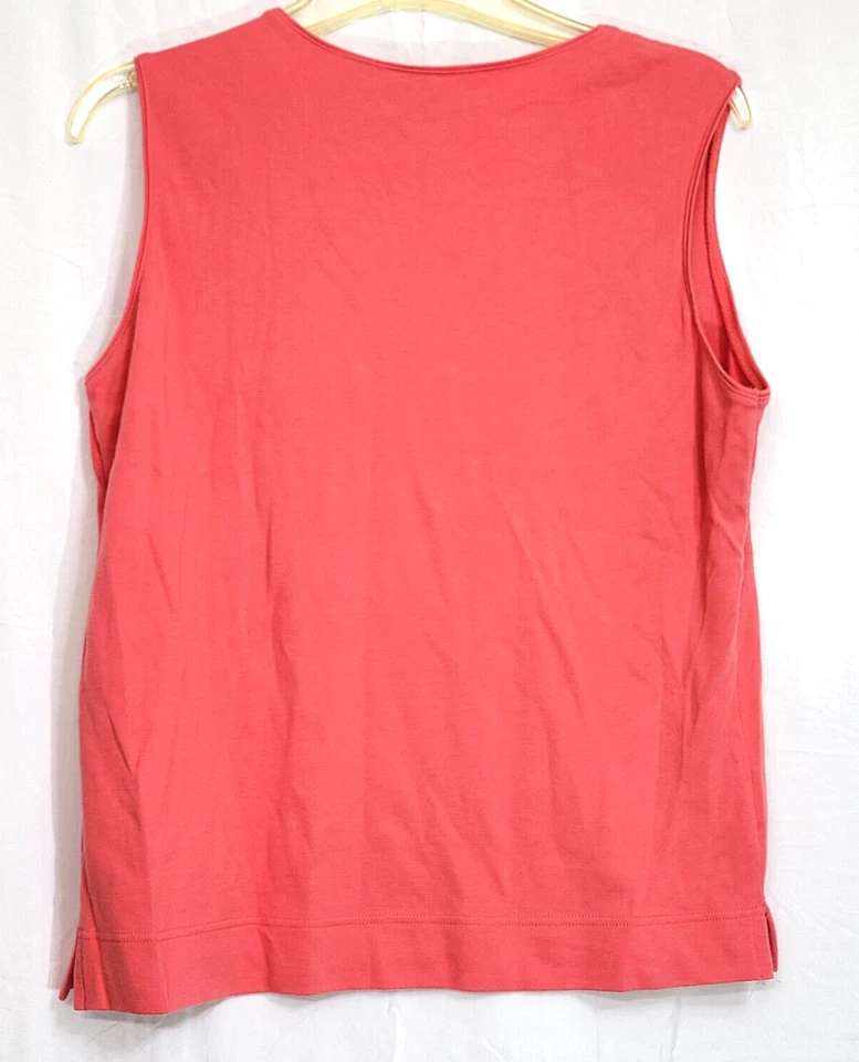 Camiseta sin mangas XL para mujer naranja ropa de verano informal ropa de trabajo de viaje Foto 4 de 4