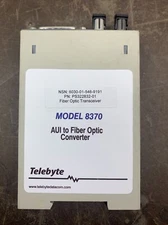 Telebyte MODEL 8370 PS322832-01 AUI to Fiber Optic CONVERTER Transceiver Unit RB