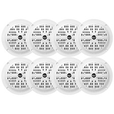 New Package - 8x Pyle 4inch Waterproof Stereo White Marine Speakers - PLMR41W