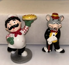 Vintage Chuck E Cheese Tuxedo & Chef Pasqually Figures 1994 Showbiz Pizza Time