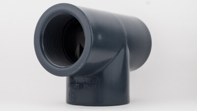 PVC-U T-Stück | 3x Innengewinde | 3/8 Zoll - 3 Zoll | 