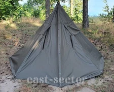 TENT Lavvu 2-Person Shelter Tarp Half Poncho Polish Army Khaki OD Green size 3