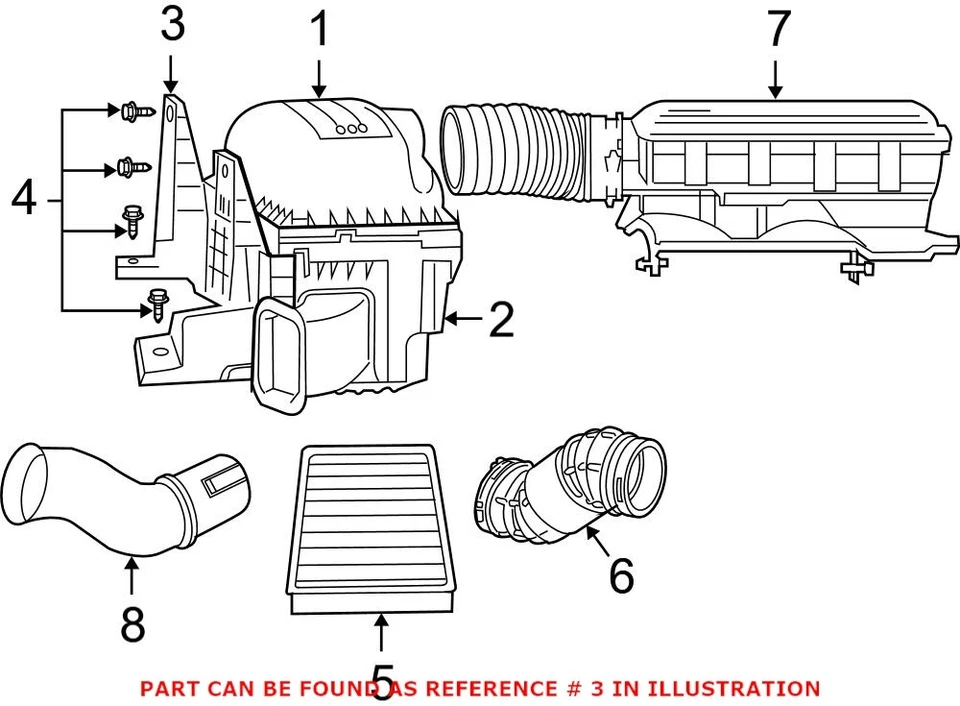 Suporte de purificador de ar Mopar original do fabricante para Ram 2500 1500 Classic 3500 53032453AE - Imagem 2 de 2
