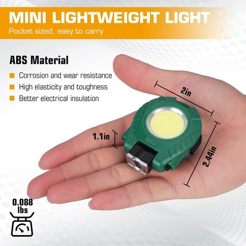 EverBrite 2Pack Rechargeable COB Keychain Work Light Magnetic Flashlight 6 Modes - Picture 7 of 9