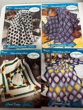 VINTAGE AFGHAN COLLECTORS SERIES NEEDLECRAFT SHOP CROCHET PATTERN INSTRUCTIONS