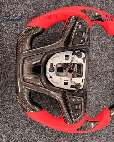 Real Carbon Fiber NAPA Leather Steering Wheel For 2012-2015 Chevrolet Camaro ZL1 - Picture 3 of 4