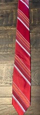 Lilly Dache Men's Necktie Tie Red Striped Made in the USa