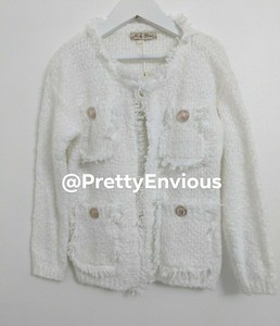 white chunky cardigan
