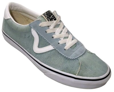 Vans Womens Size 10 Old School Sport Washed Denim Skate Sneakers Shoes Mens Sz 8