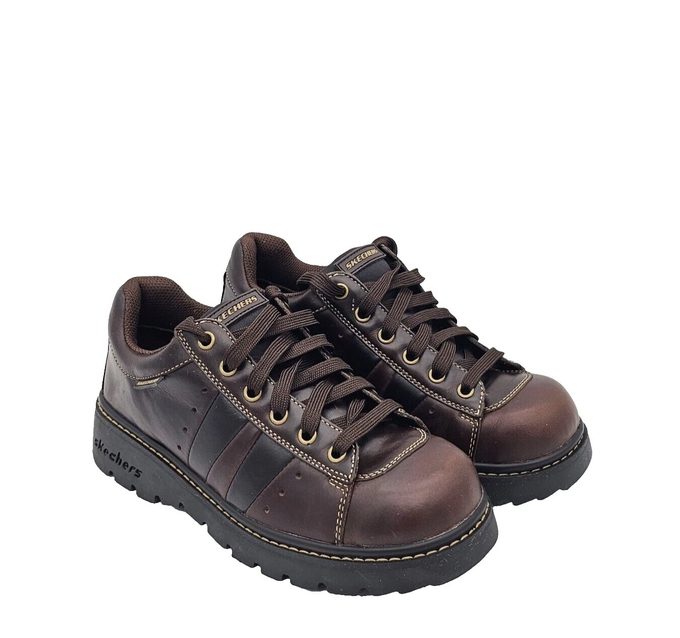 Brown Striped Comfort Shoes for Women