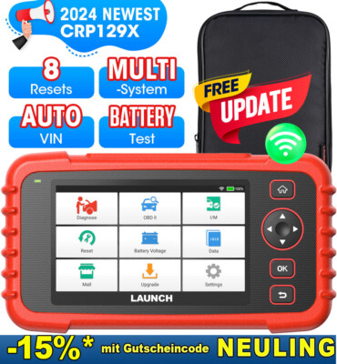 2025 LAUNCH CRP129X PRO KFZ Diagnosegerät OBD2 Scanner TPMS EPB SAS BMS ABS SRS