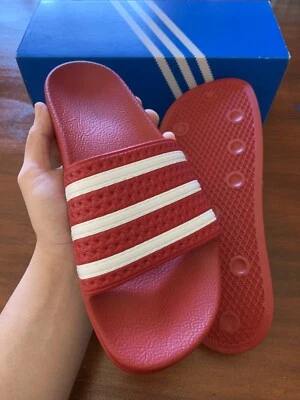 red adidas slides australia
