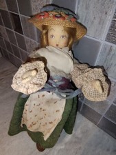 Vintage Folk Art Handmade Cloth Doll Beautiful Condition