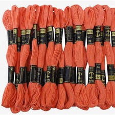 Peachy Threads: 25 Stranded Cotton Cross Stitch Hand Embroidery Floss Skeins