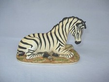 Ceramic Zebra figurine porcelain Lefton on base missing tail as is horse